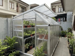 Greenhouse rumahan dengan polycarbonate