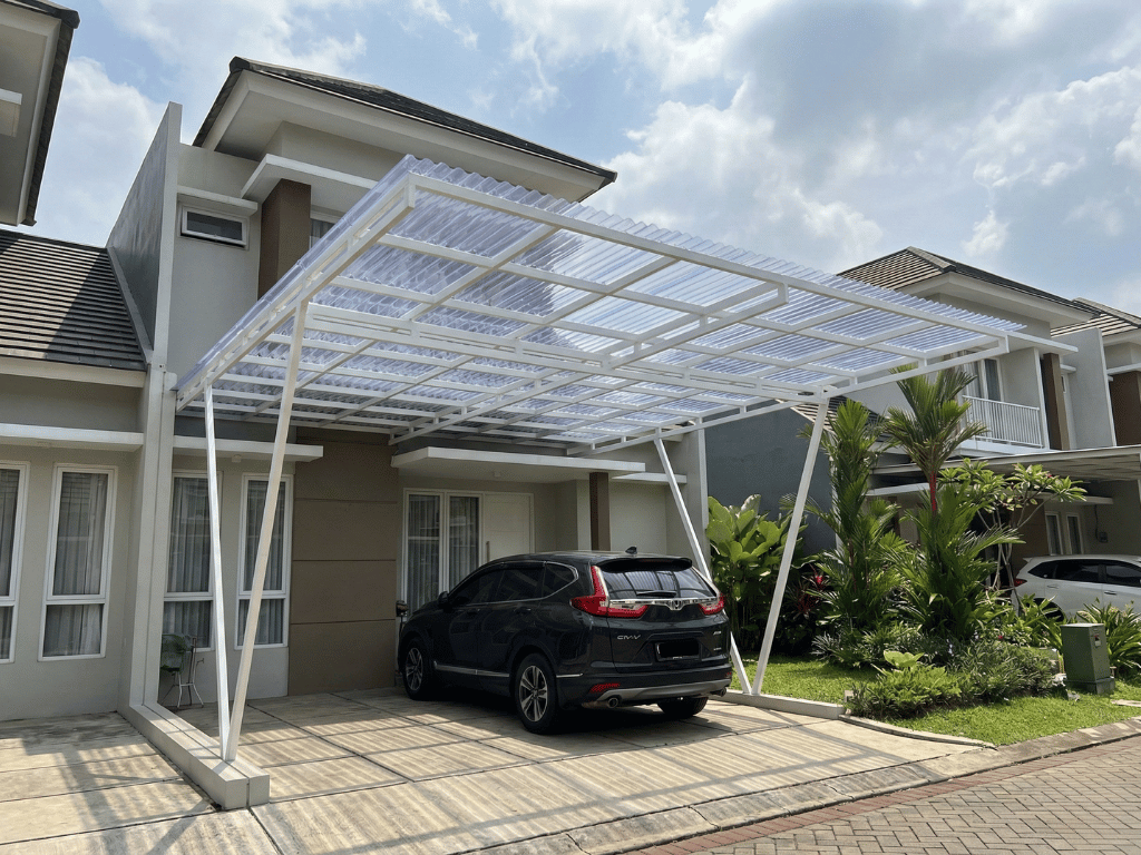 Kanopi Carport Transparan Gelombang