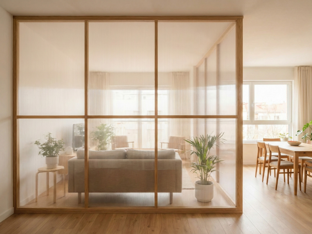 partisi ruangan rangka kayu