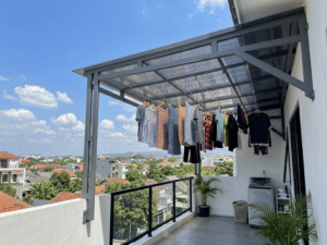atap jemuran lantai dua polycarbonate