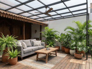 ruang santai semi outdoor