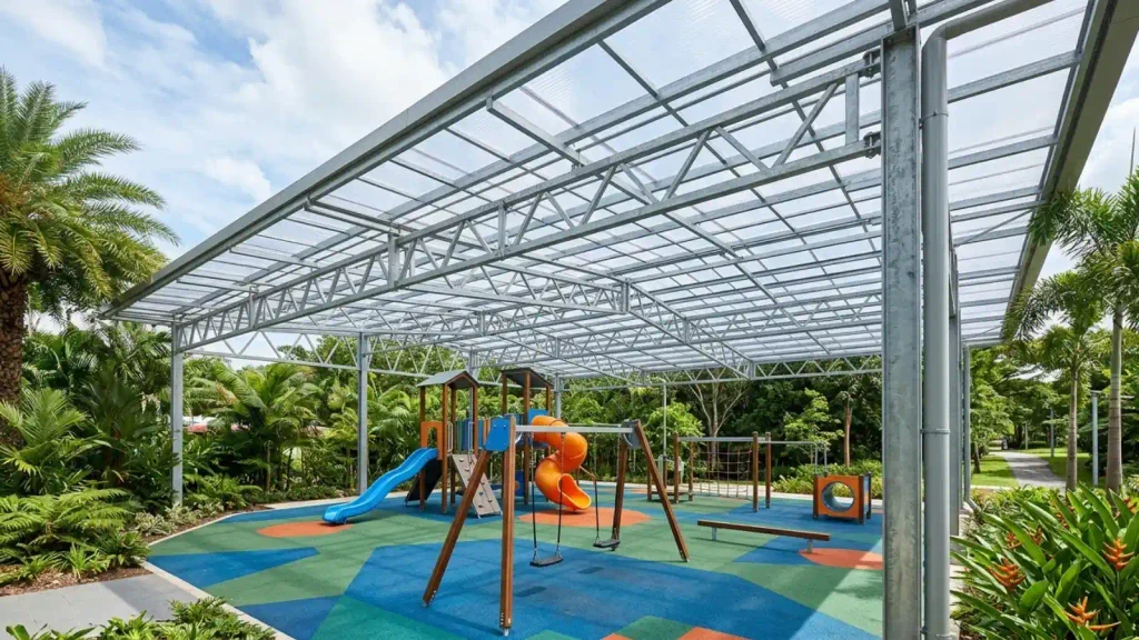 Atap Transparan untuk Taman Bermain Outdoor