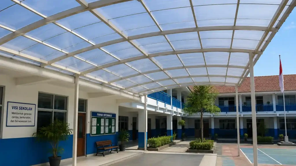 Penggunaan atap polycarbonate di fasilitas publik