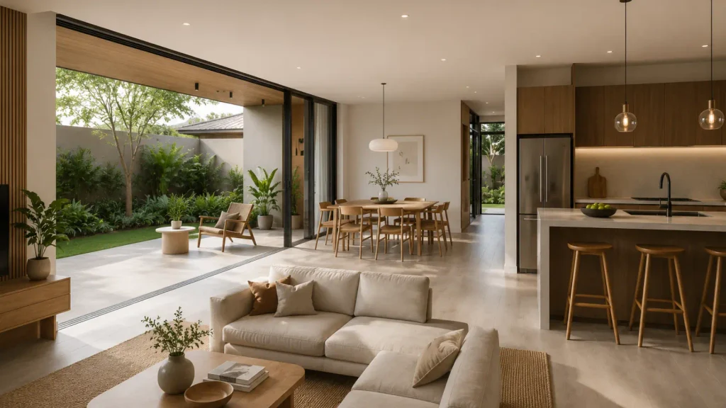 Open Space yang Terhubung dengan Area Outdoor
