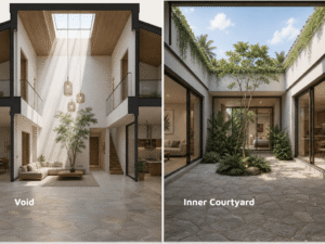 Perbedaan Void dan Inner Courtyard