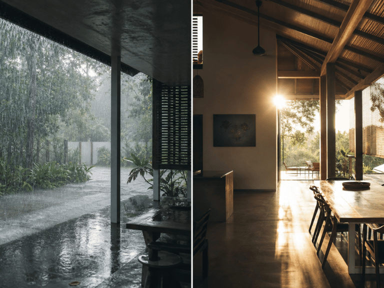 Rumah Konsep Semi Terbuka