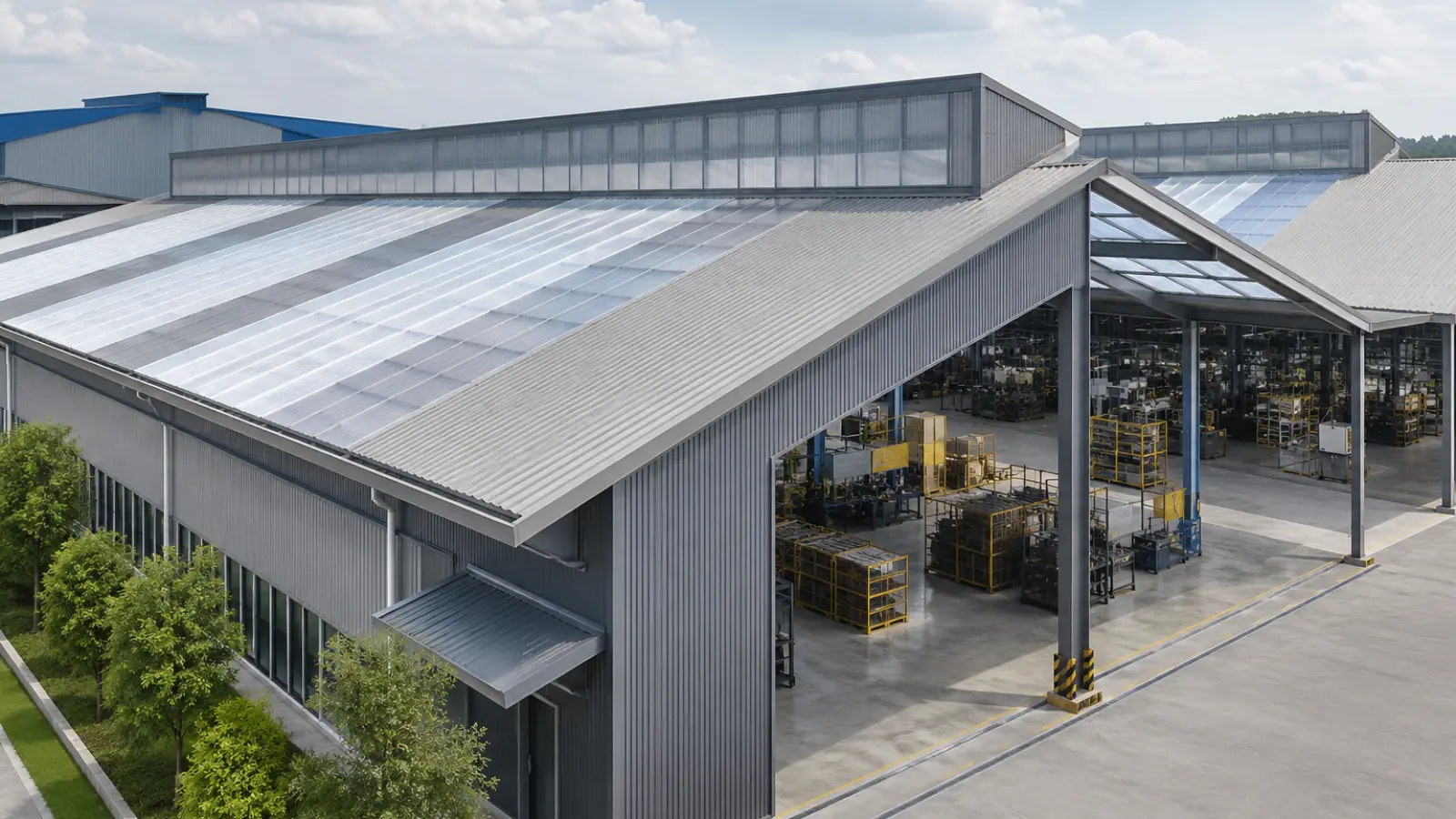 Atap polycarbonate untuk proyek industri