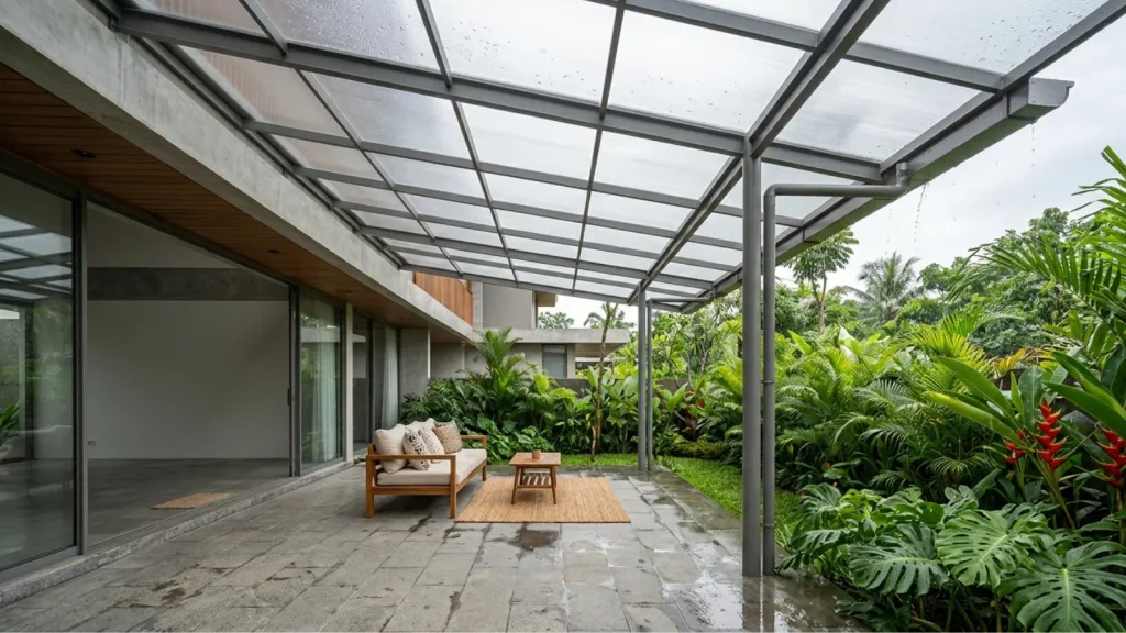 Penggunaan atap polycarbonate untuk desain bangunan