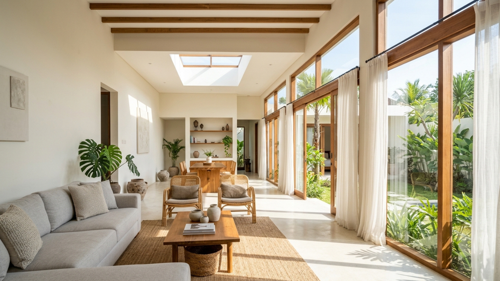 rumah yang lebih terang karena skylight