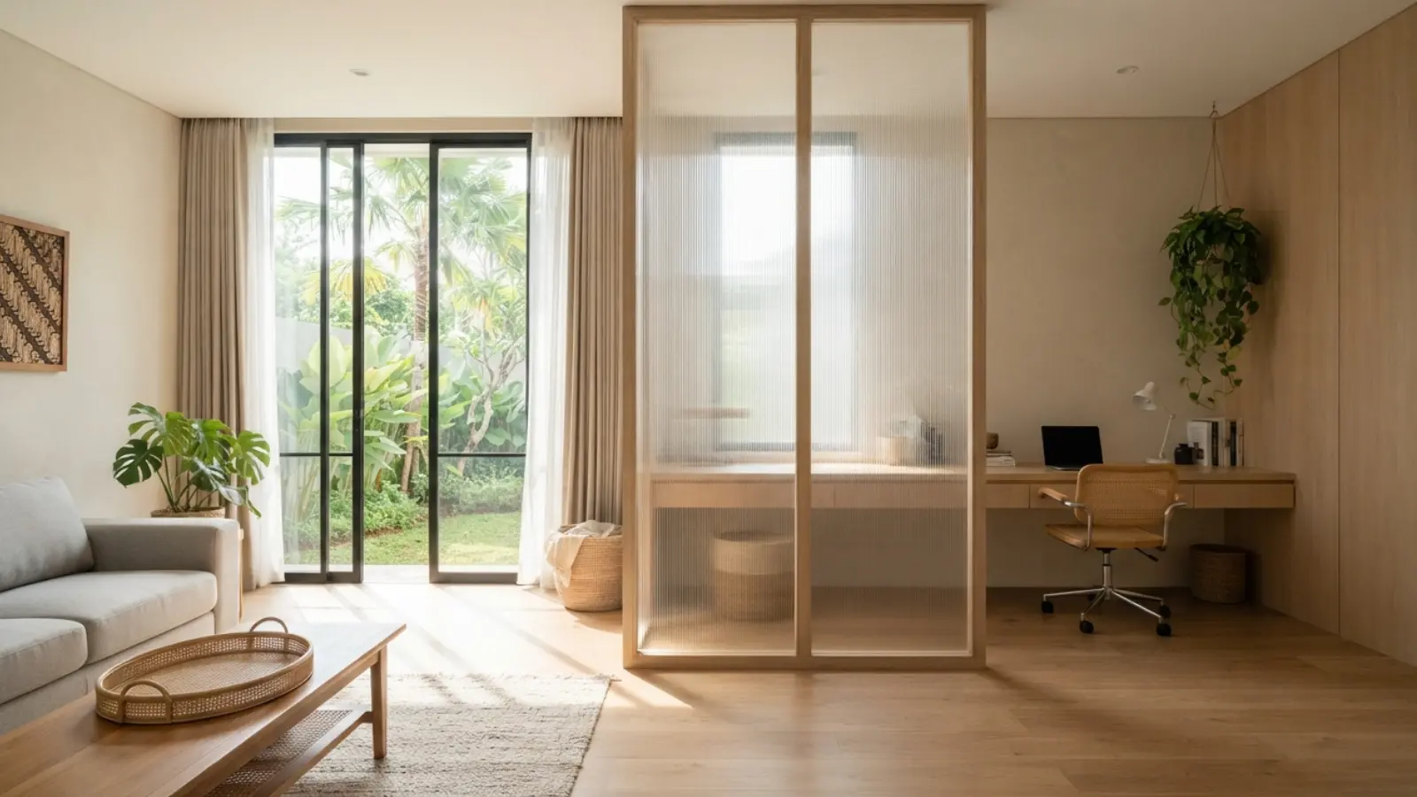 sekat ruangan cahaya alami