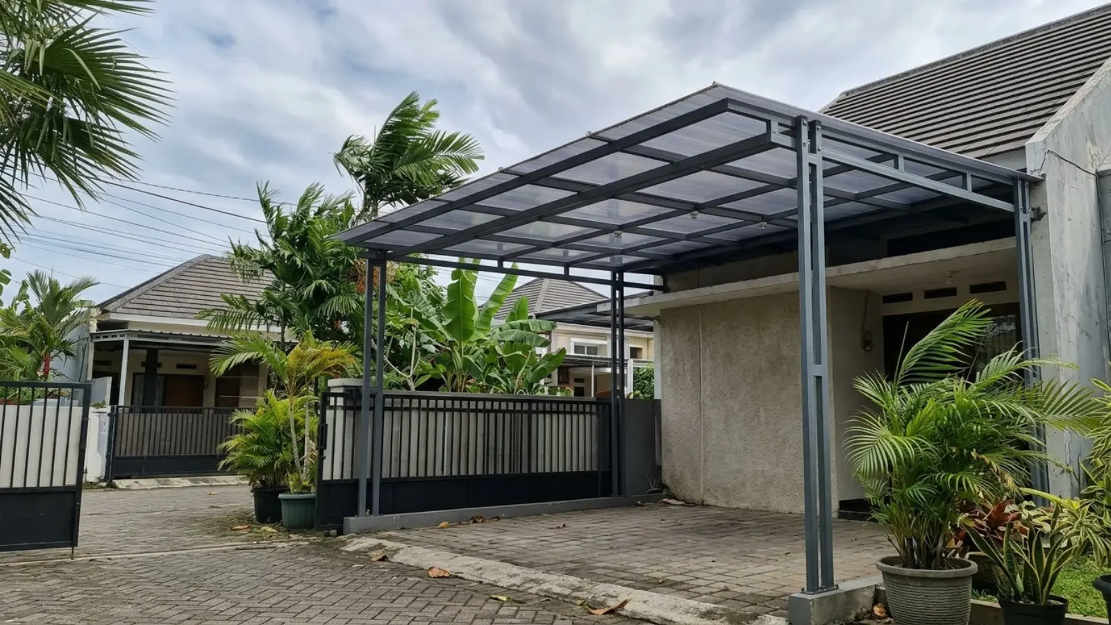 tekanan angin pada atap kanopi