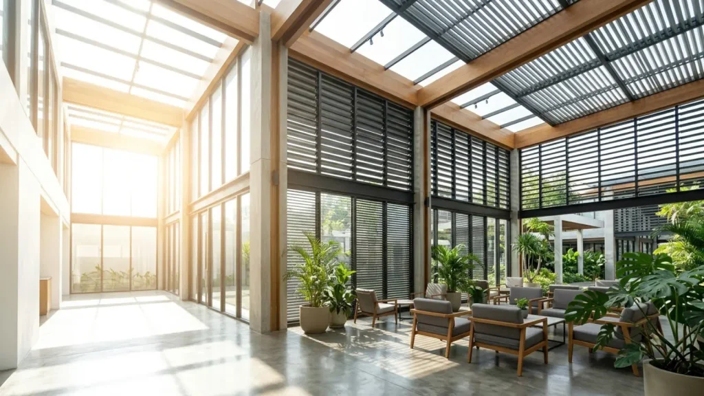 Ruangan yang terang karena atap polycarbonate